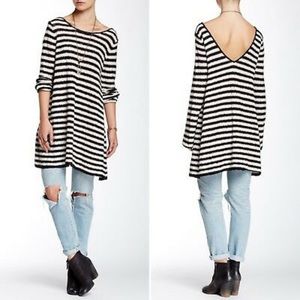 Free People Oversized Striped Sweater Tunic